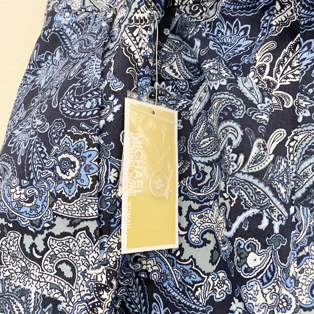 MICHAEL Michael Kors True Navy Paisley Printed Shorts - Picture 7 of 8